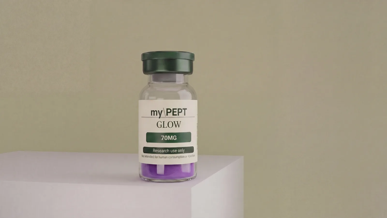 GLOW Blend 70MG research peptide vial — myPEPT EU