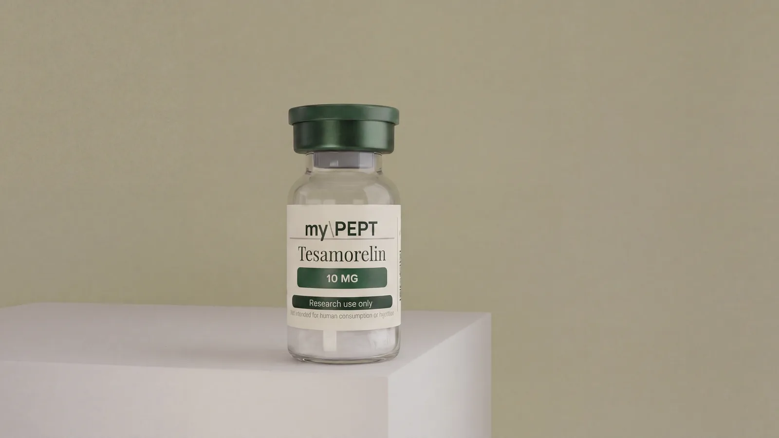 Tesamorelin 10MG research peptide vial — myPEPT EU
