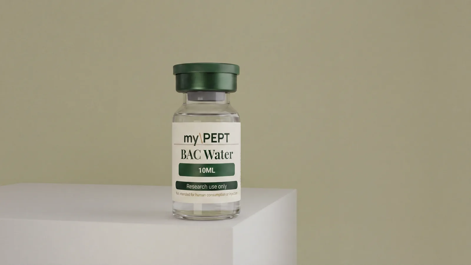 BAC Water 10ML research peptide vial — myPEPT EU