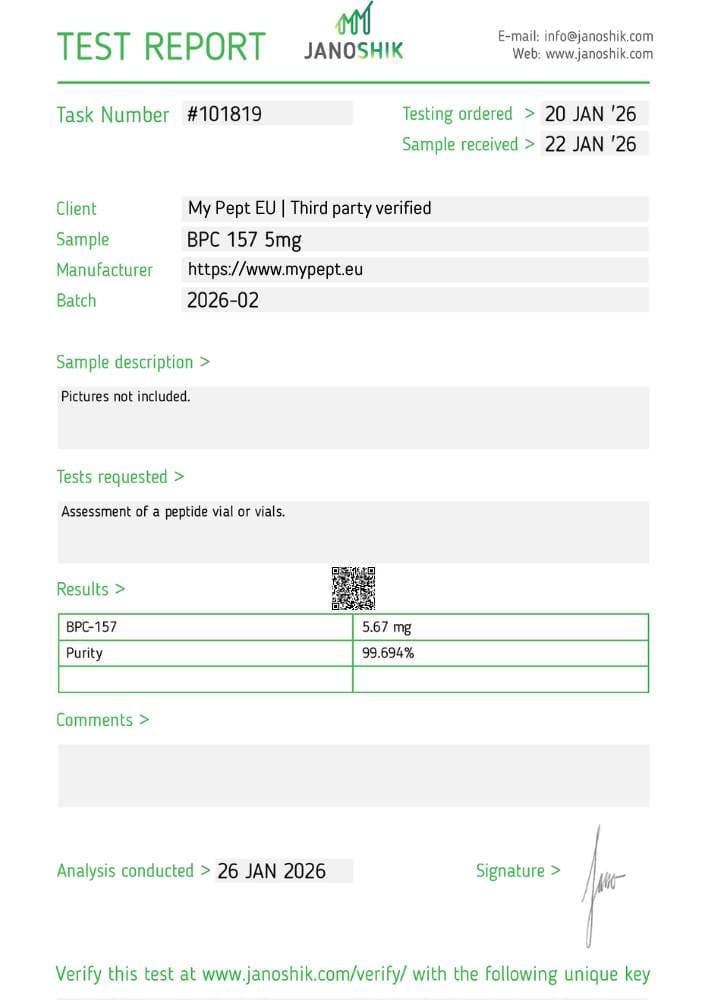 bpc157 mypept lab result