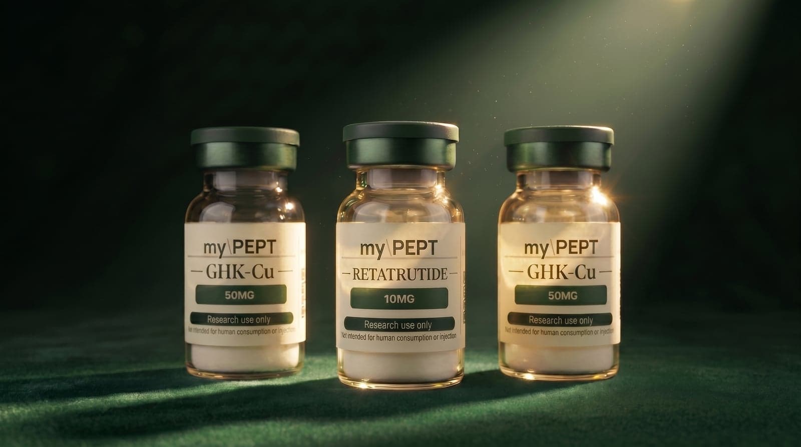 The Recovery Protocol — 2× GHK-Cu 50mg + Retatrutide 10mg — myPEPT research peptide bundle