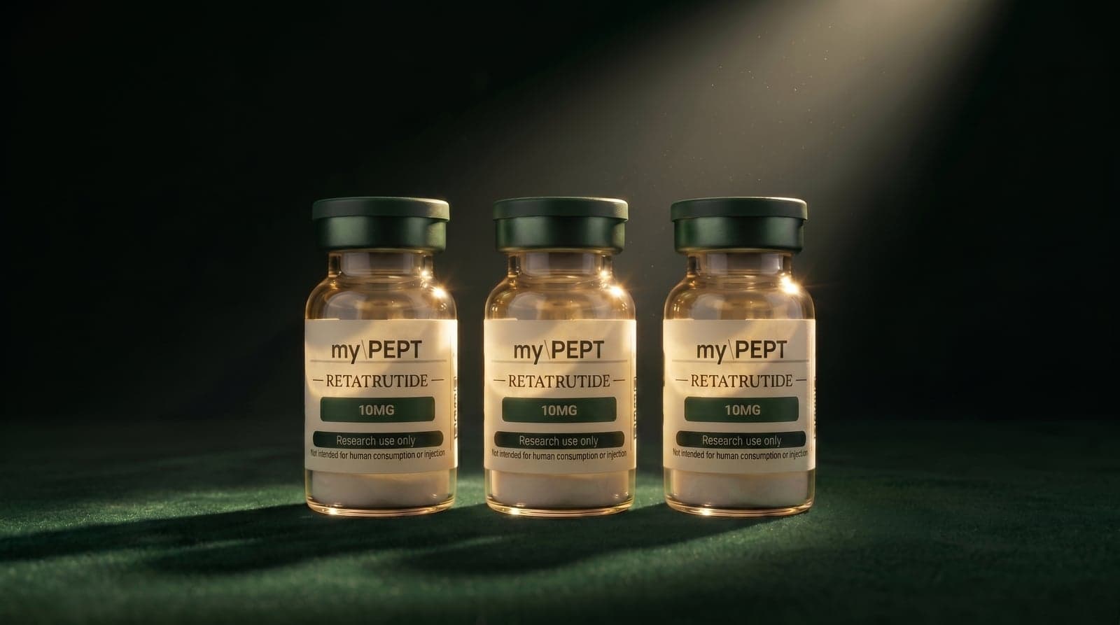 The Reta Triplet — 3× Retatrutide 10mg — myPEPT research peptide bundle