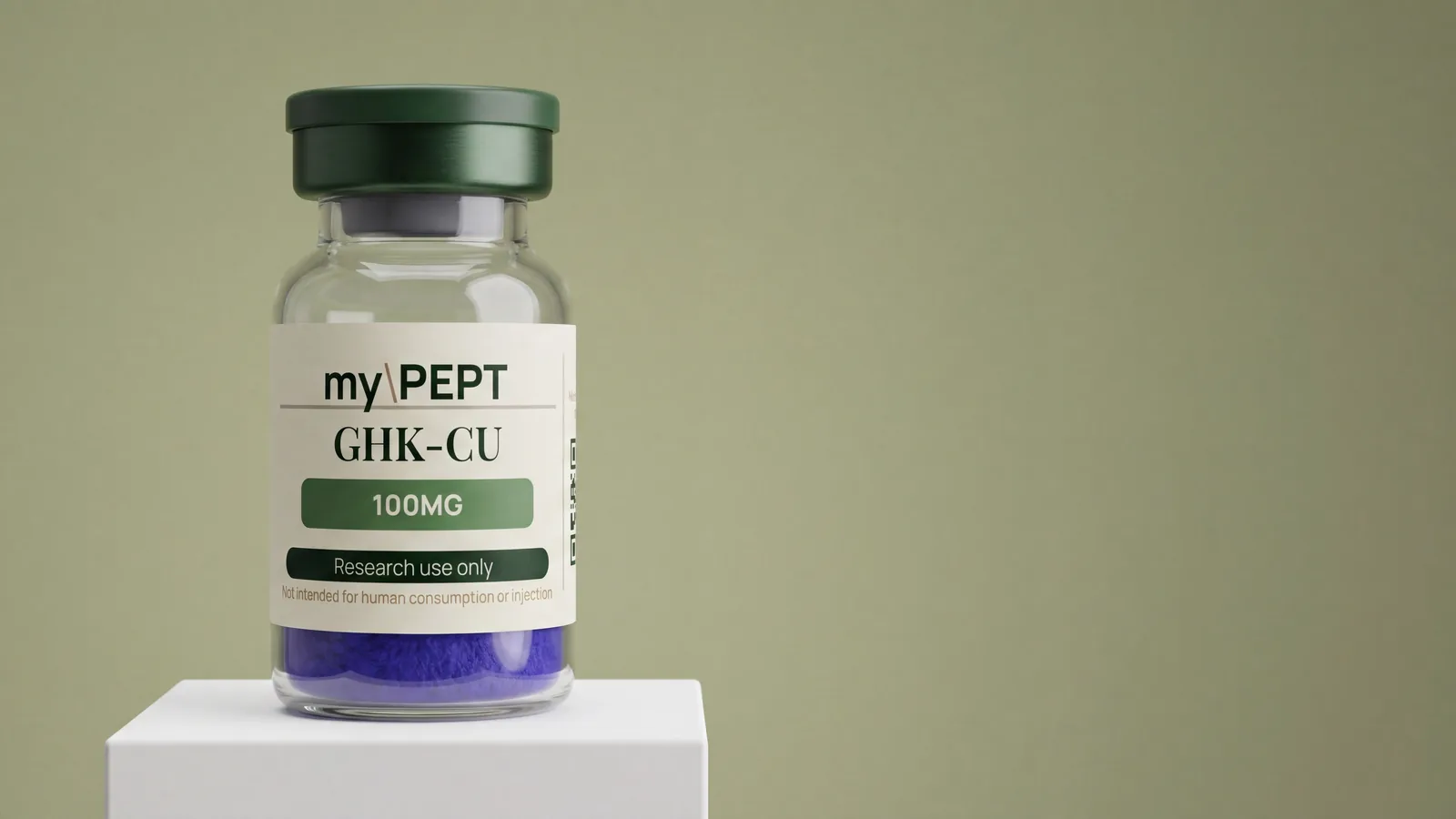 GHK-Cu 100MG research peptide vial — myPEPT EU