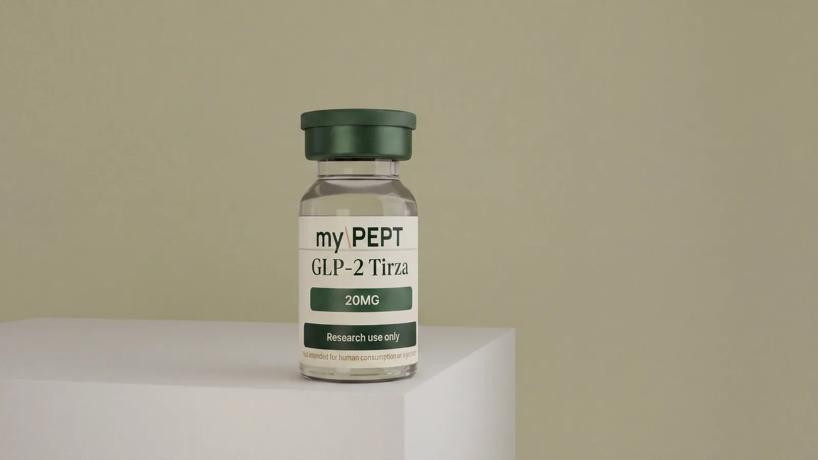 GLP-2 Tirza 20MG research peptide vial — myPEPT EU
