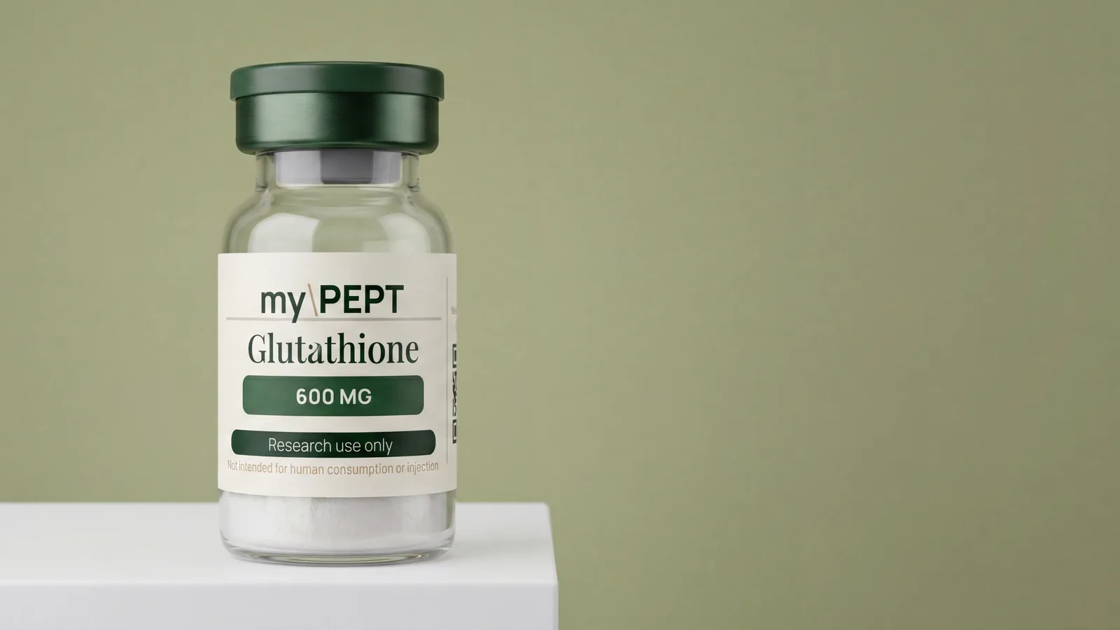 Glutathione 600MG research peptide vial — myPEPT EU