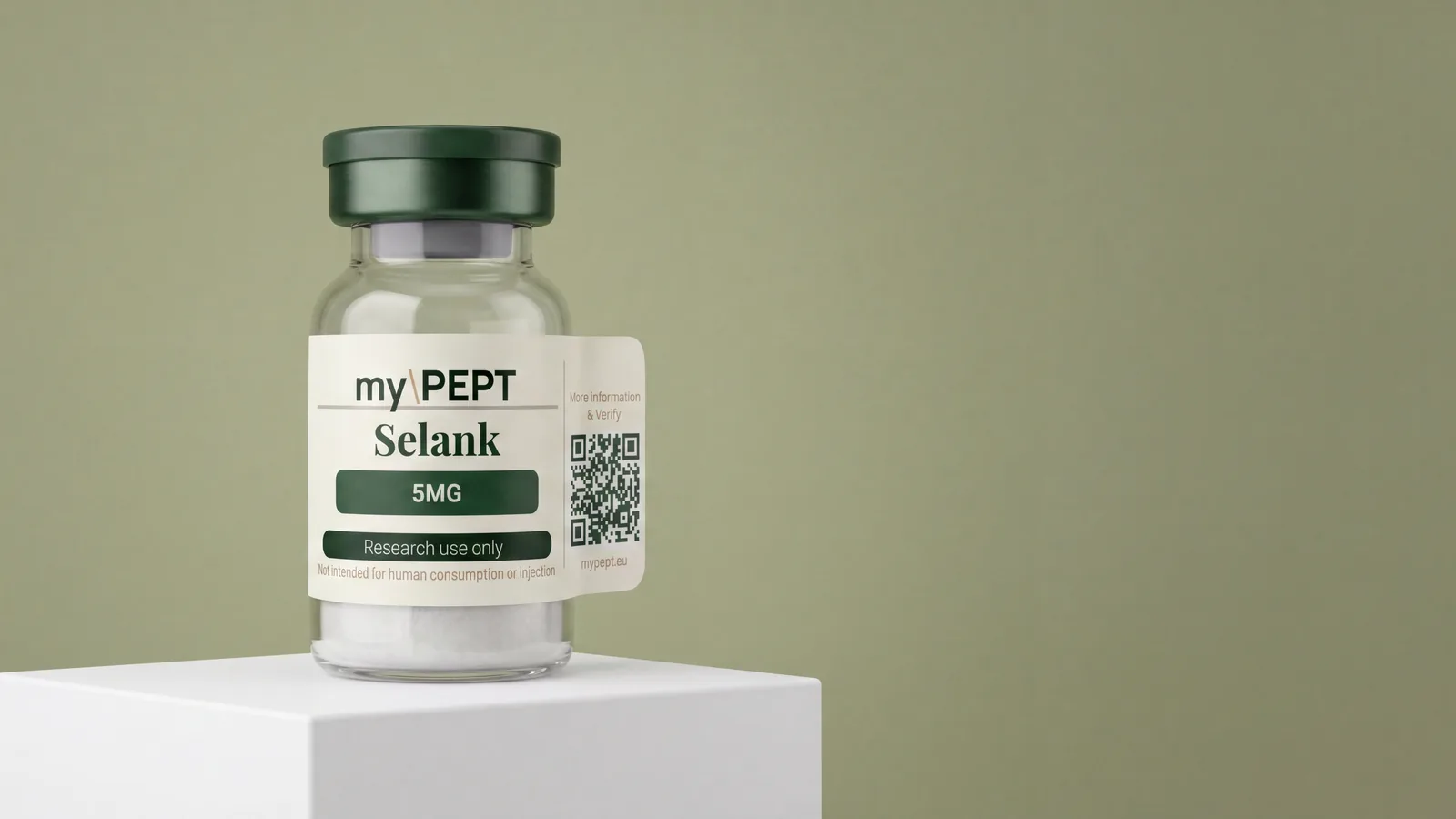 Selank 5MG research peptide vial — myPEPT EU