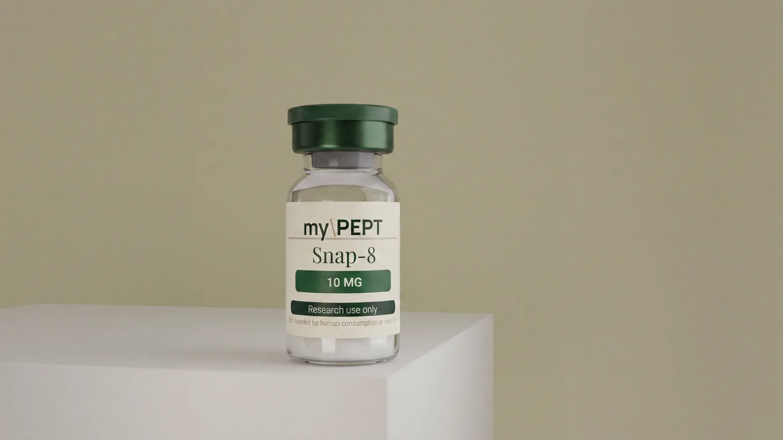 Snap-8 10MG research peptide vial — myPEPT EU